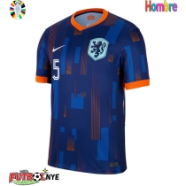 Camiseta Países Bajos Nathan Ake #5 Visitante Equipación Eurocopa 2024 manga corta